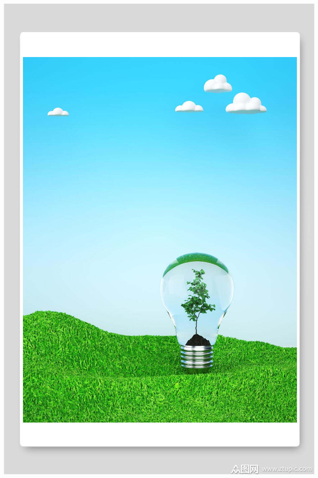 环保绿色的节能生活背景素材