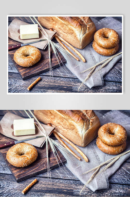 甜甜圈面包摄影元素图片