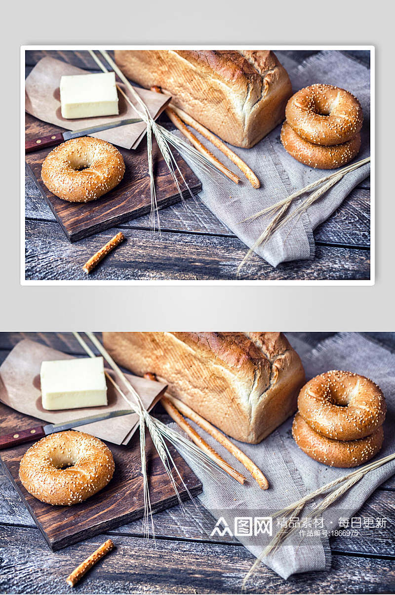 甜甜圈面包摄影元素图片素材