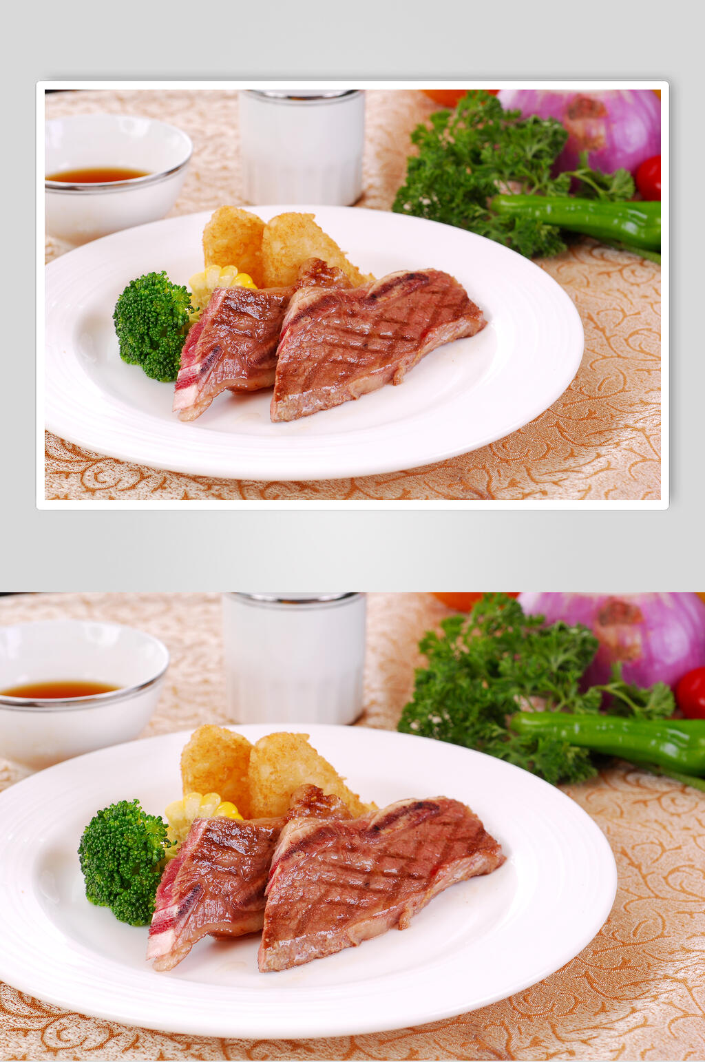 西餐香煎加拉大牛仔骨美食图片素材