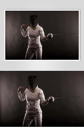 武术击剑摄影图片