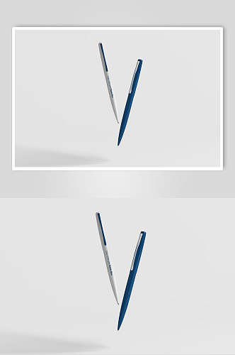 文创钢笔样机悬浮效果图