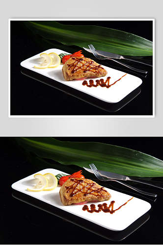 法式鹅肝美食摄影图片