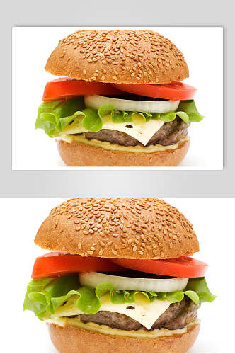 美食汉堡摄影背景图片