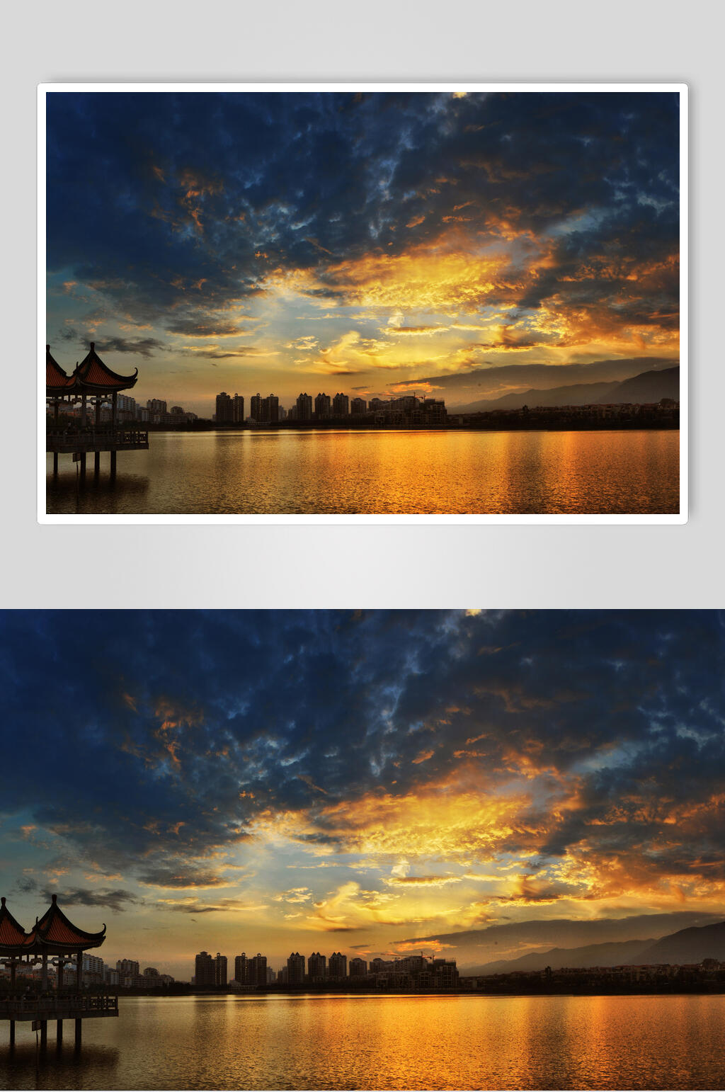 唯美夕阳朝霞图片素材