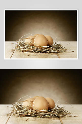 高清农机土鸡蛋摄影背景图片