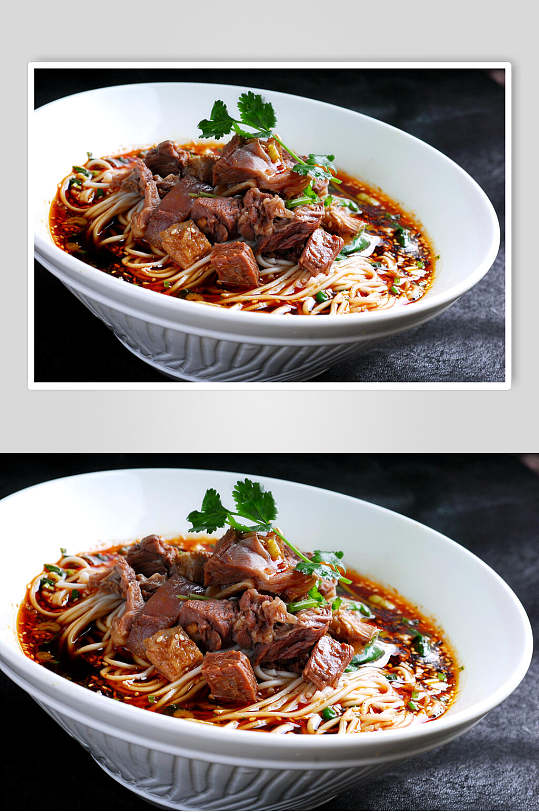 面类川味红烧牛肉面美食摄影图片-众图网
