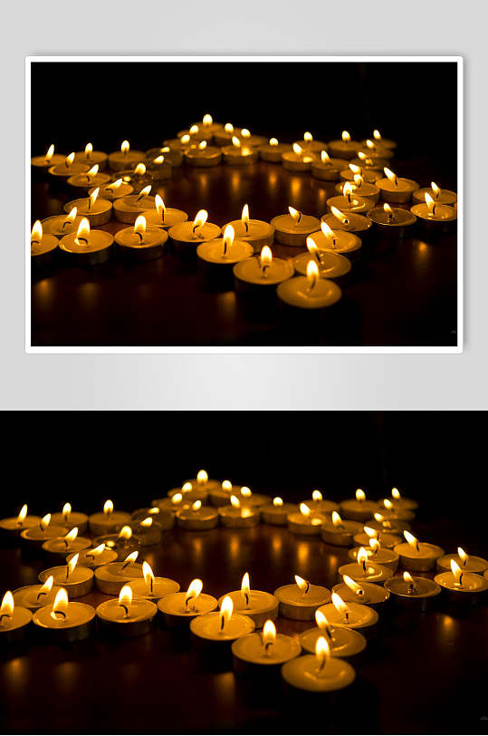 五角星烛光蜡烛图片