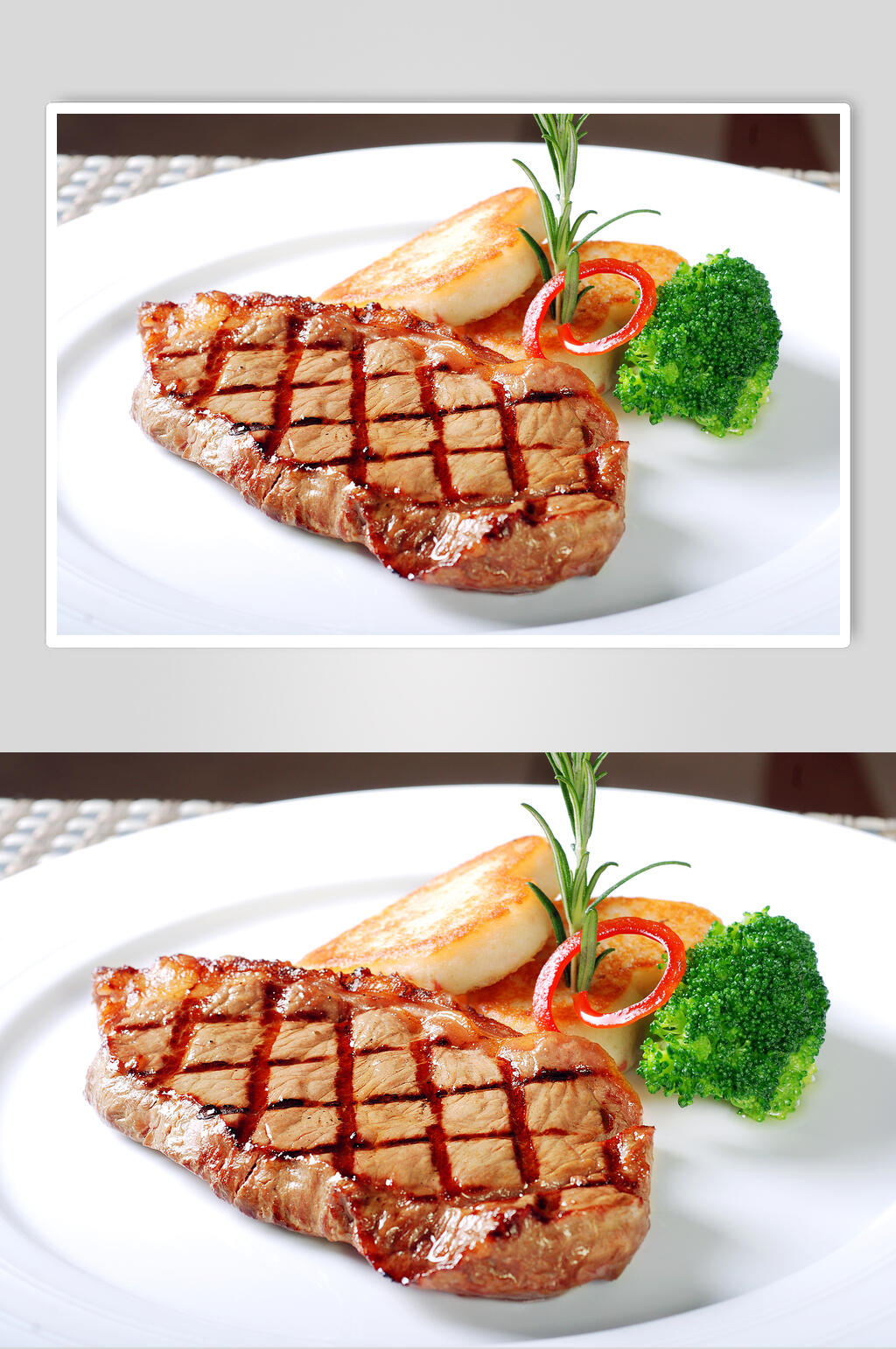 扒澳洲沙朗牛仔排美食摄影图片素材