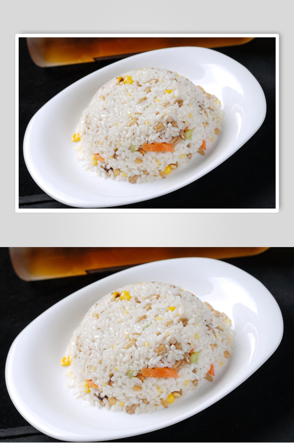 松仁茶树菇炒饭美食图片素材