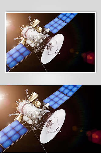 太空人造卫星特写图片