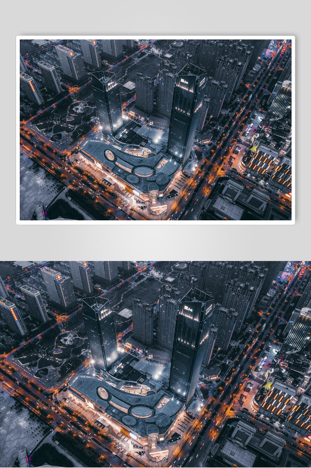 合肥航拍夜景高清图片素材