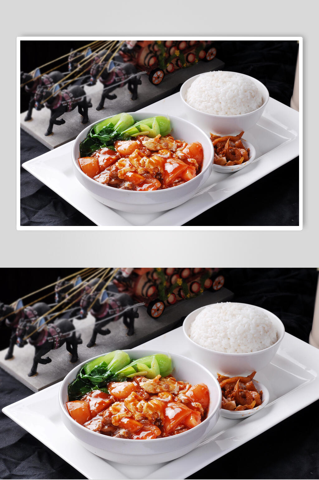 番茄炒蛋饭美食图片素材