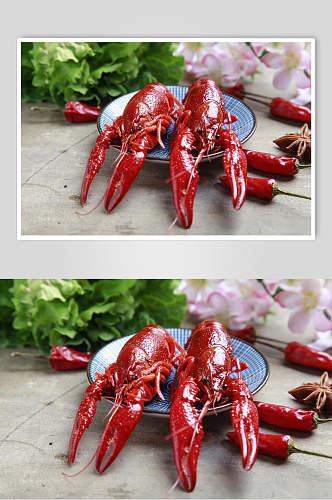 蒜蓉小龙虾摄影素材图片