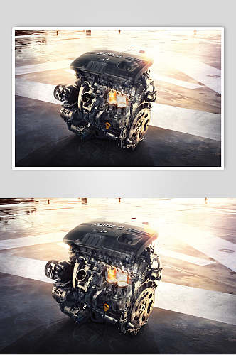 汽车引擎零件部件特写高清图片