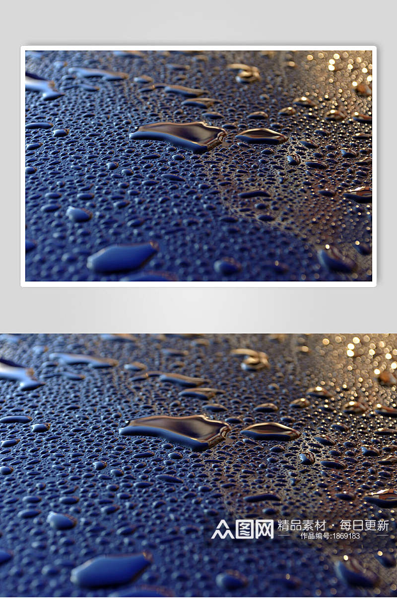 唯美透明水珠雨滴摄影图片素材