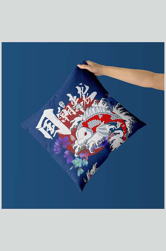 文创国潮高端抱枕样机效果图