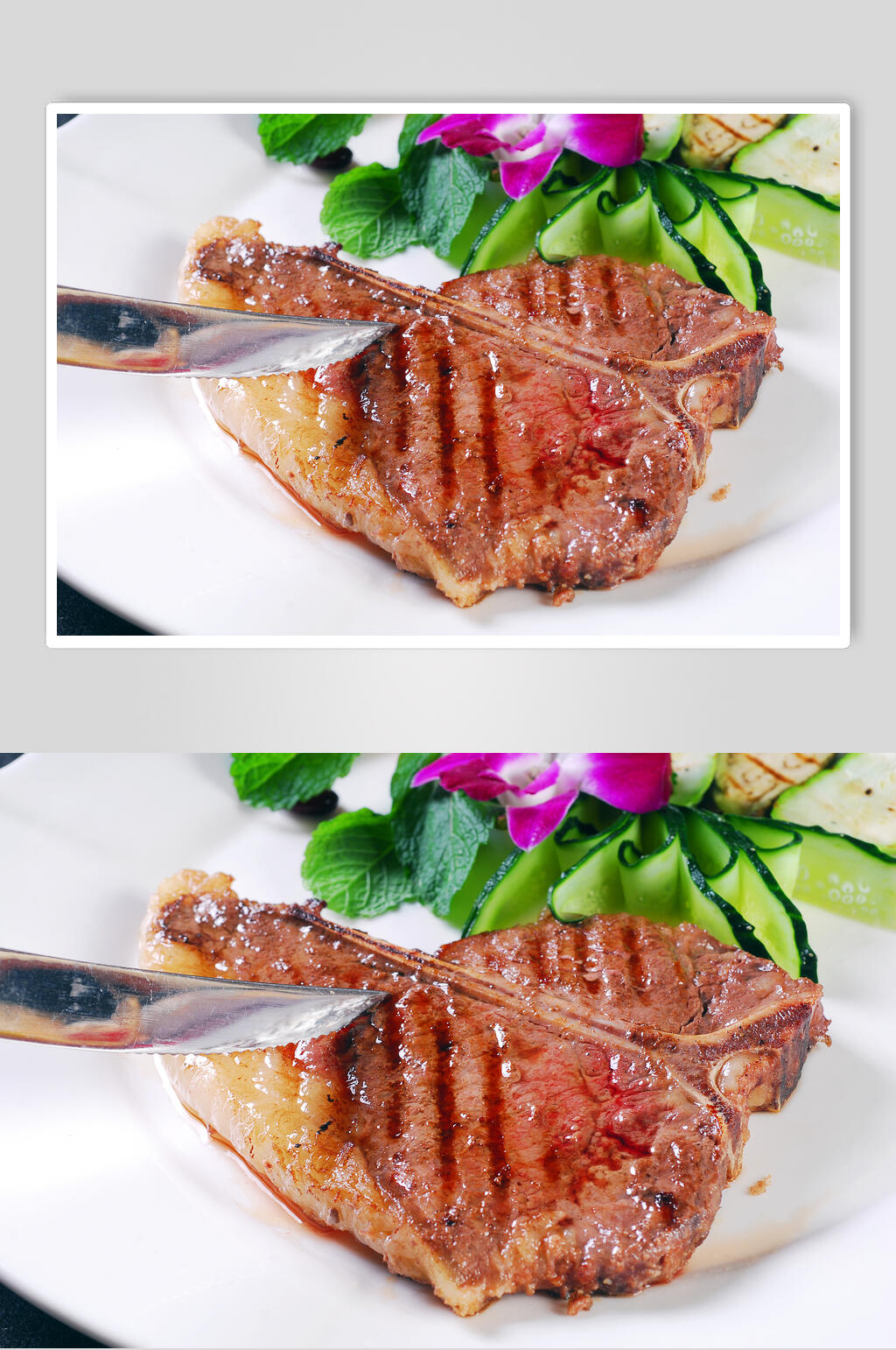美味牛扒安格斯T骨牛排美食摄影图片素材