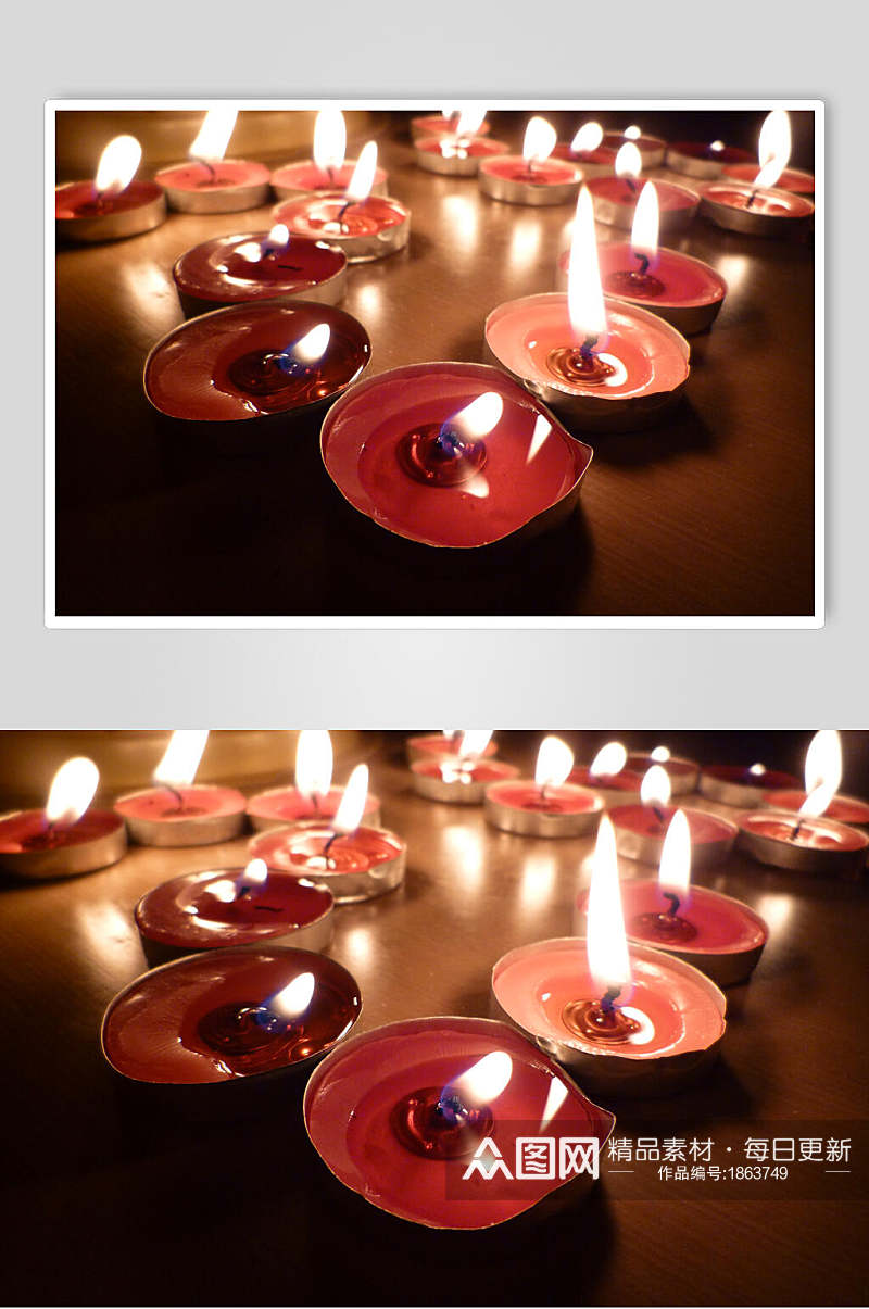 温馨浪漫烛光蜡烛摄影图片素材