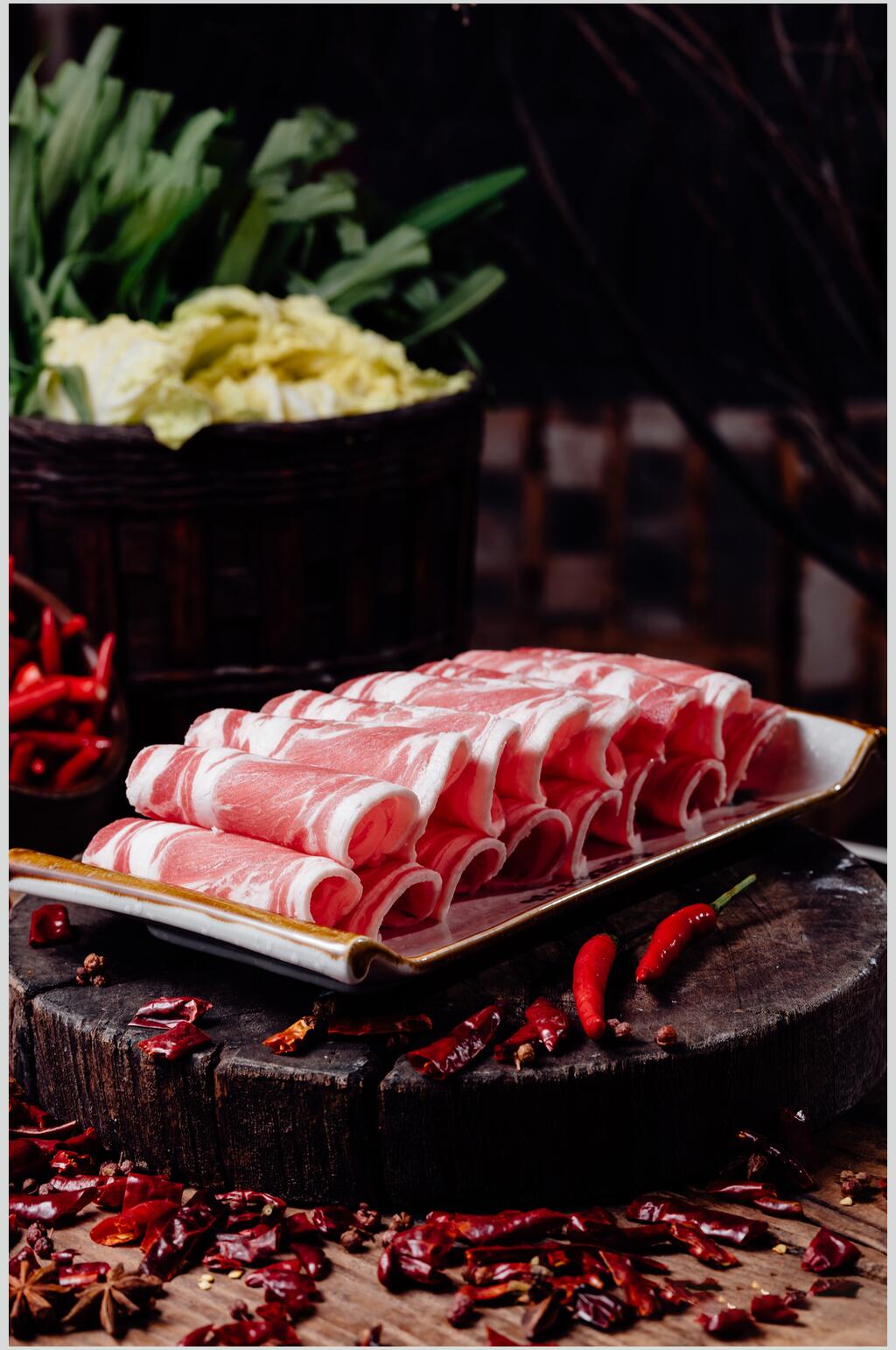 肉类牛肉片美食高清图片素材