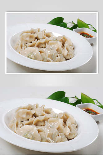 香菇鸡蛋青菜饺子美食图片