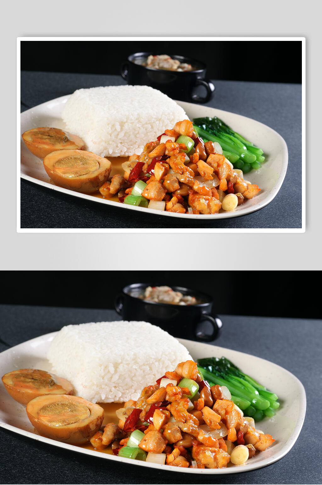 套餐宫保鸡丁饭美食高清图片素材