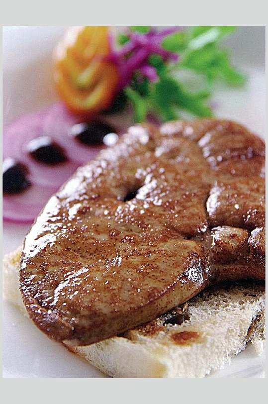 香煎法国鹅肝美食图片