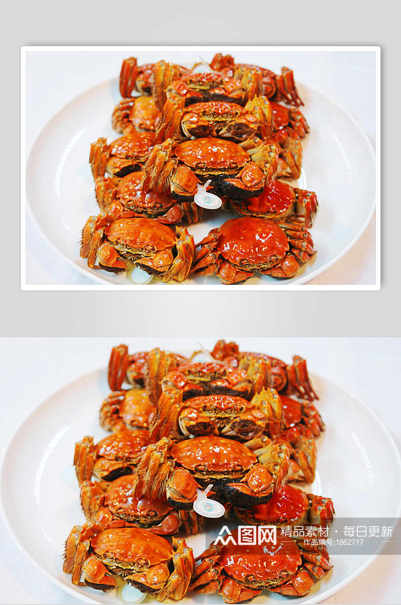 美食大闸蟹摄影背景图片素材