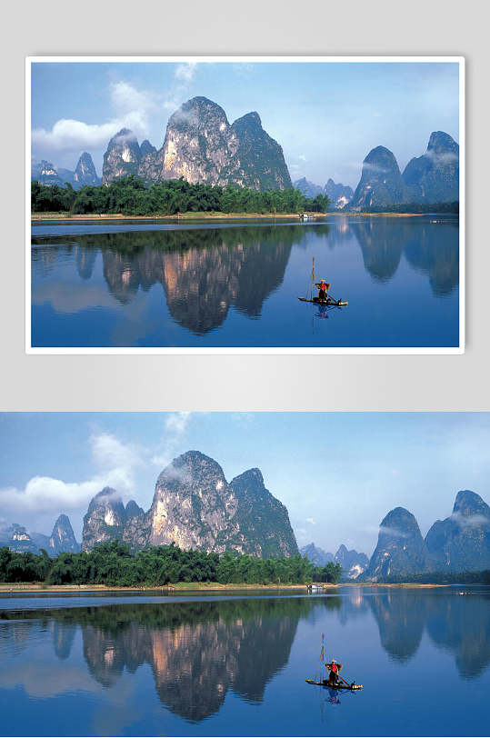 桂林山水甲天下山峰湖泊风景图片