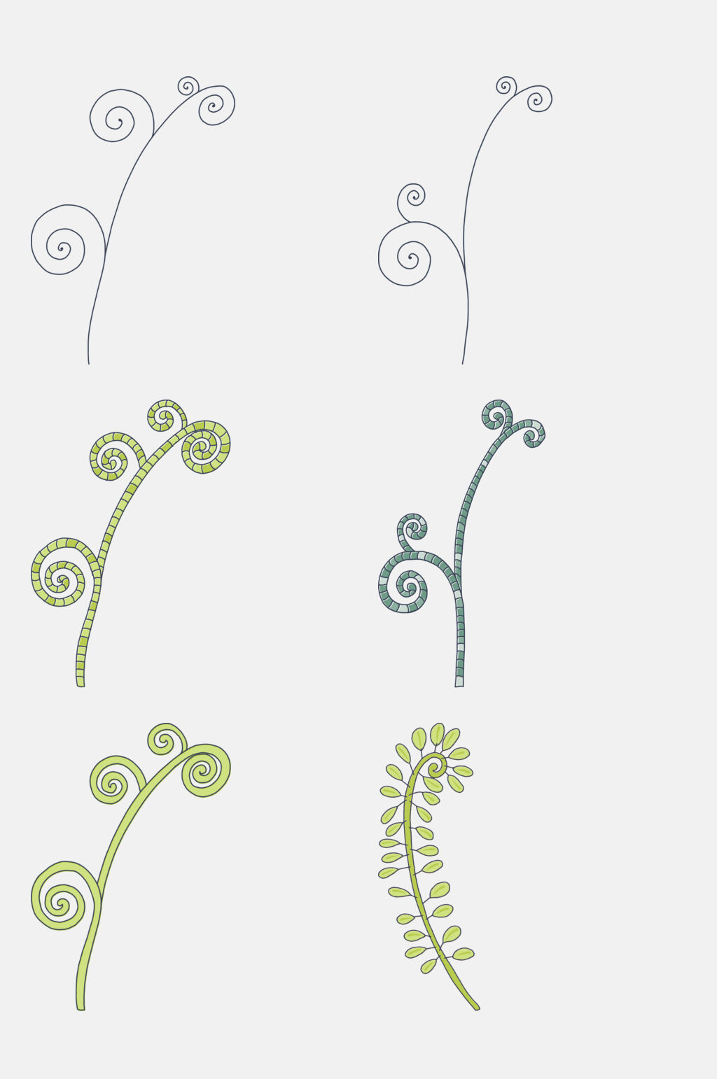 清新极简蝴蝶花卉树叶花藤免抠元素素材