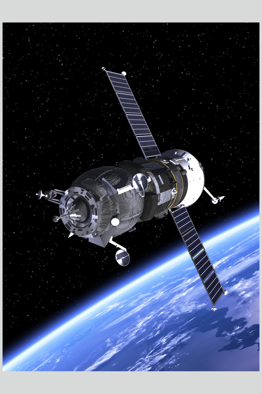 太空人造卫星星球表面图片素材