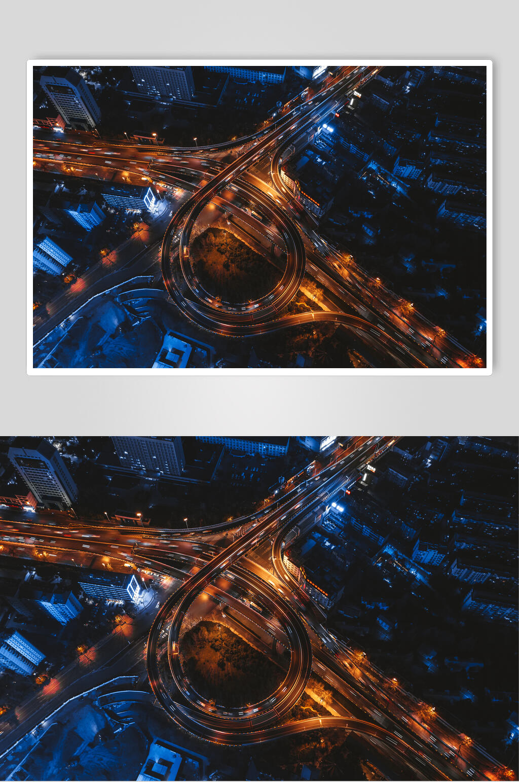 合肥高架路夜景高清图片素材
