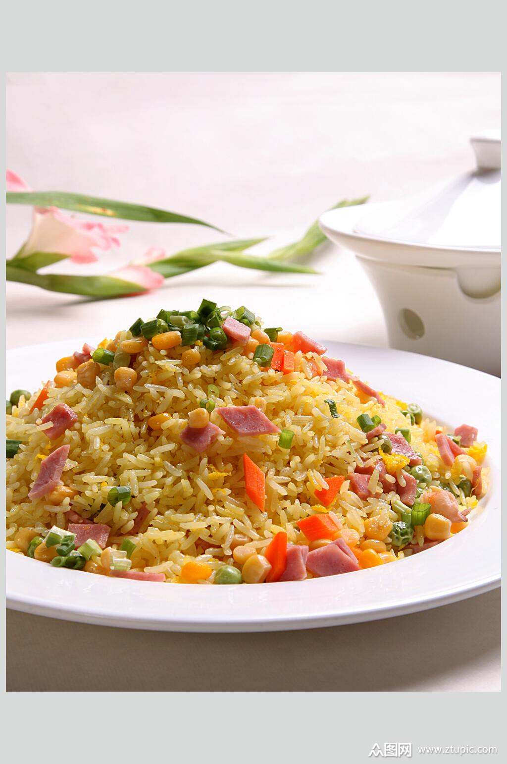 扬州炒饭食品高清图片素材