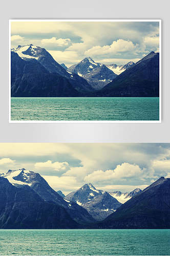 山峰湖泊山河风景图片