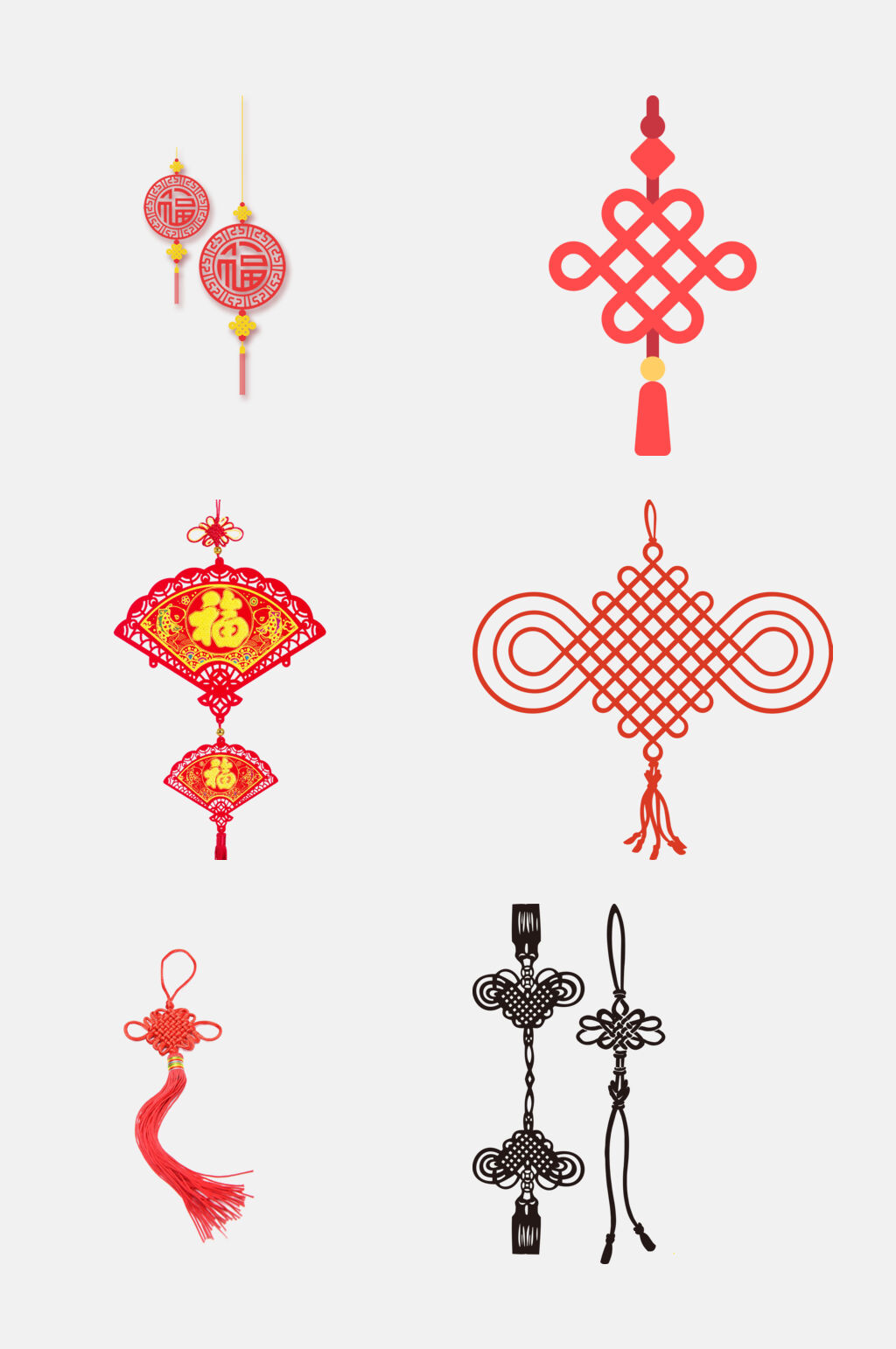中式创意中国结免抠设计元素