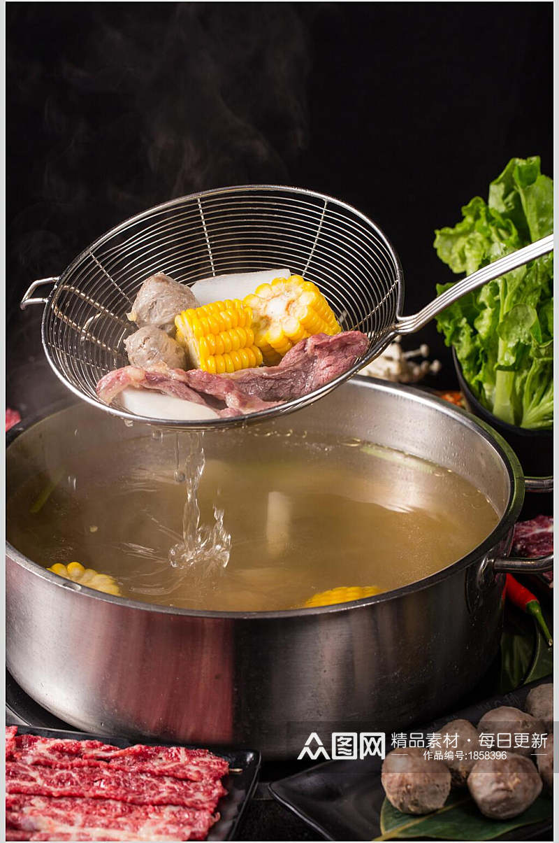 美味火锅汤底美食图片素材