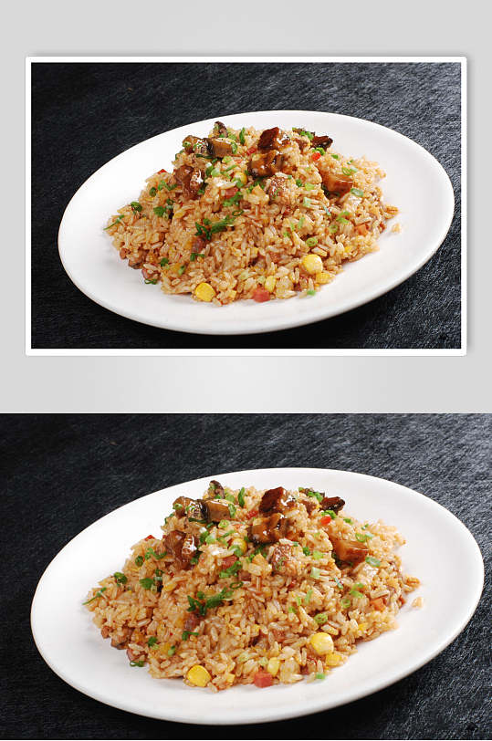 日式鳗鱼炒饭美食摄影图片