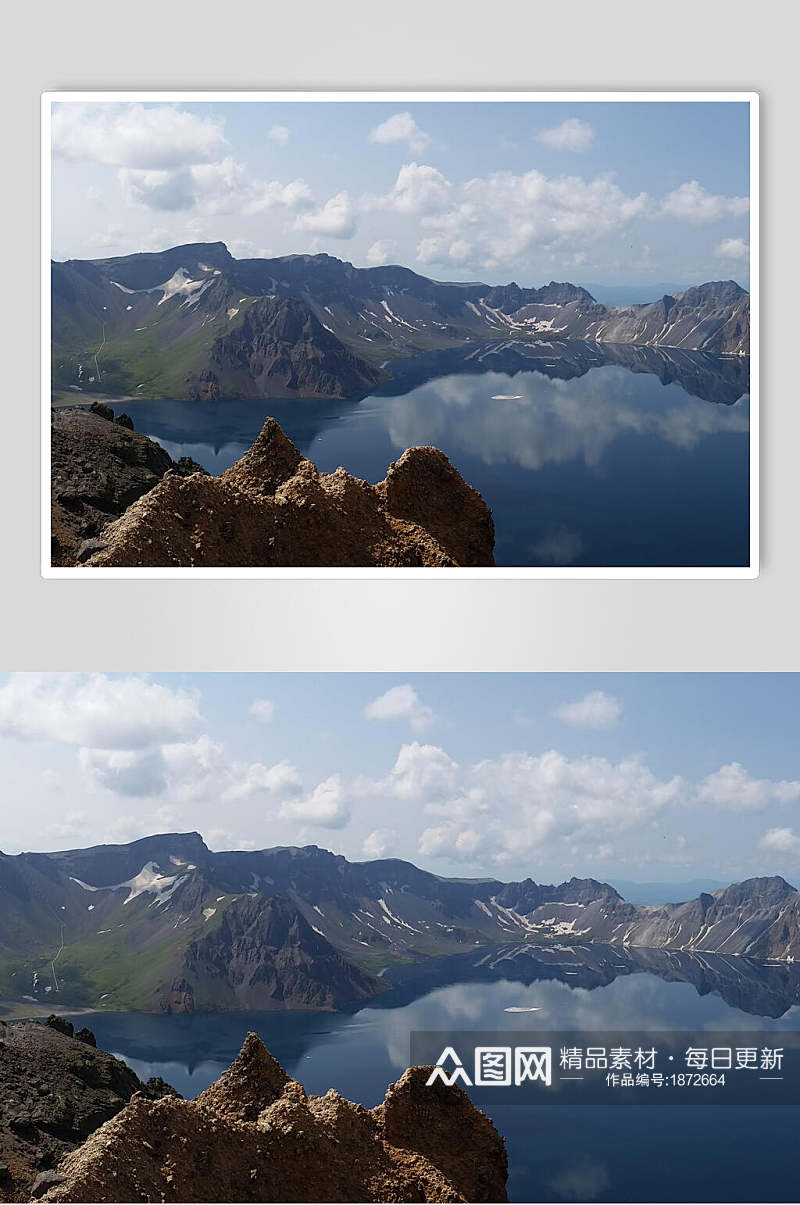 湖光山色山峰湖泊风景高清摄影图片素材