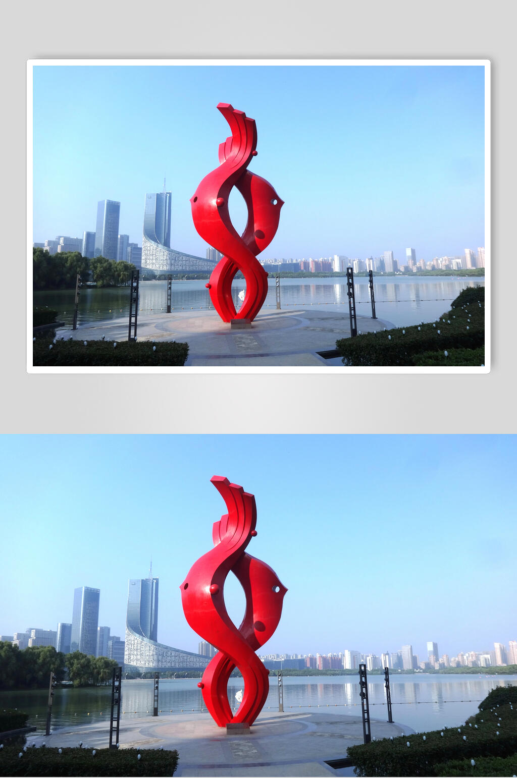 安徽合肥休闲游玩景点鱼水情城市雕塑高清图片素材