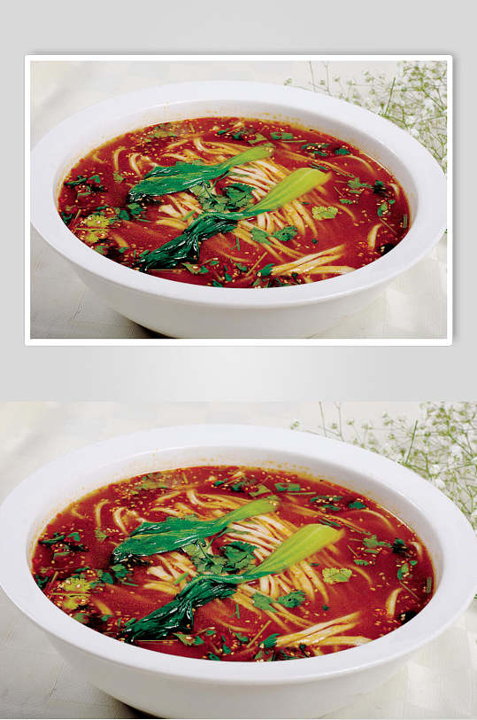 酸辣汤面条食品图片