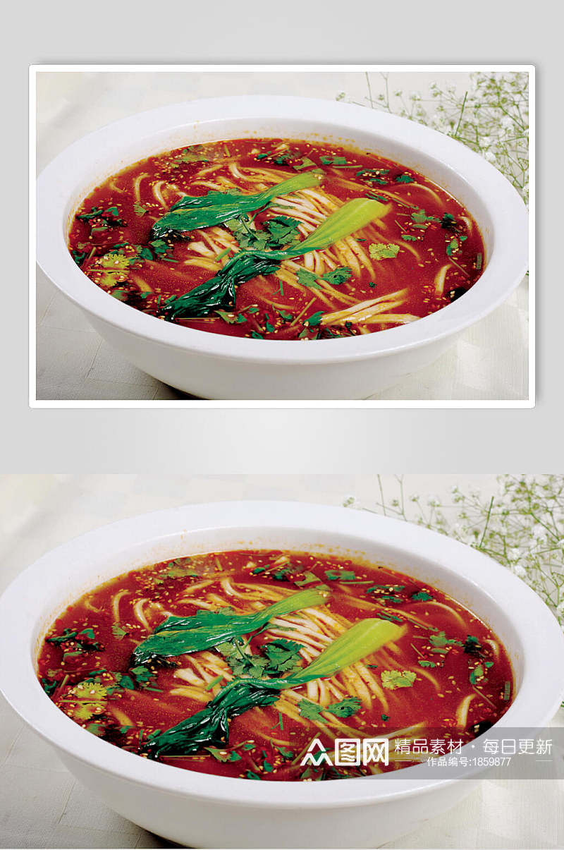 酸辣汤面条食品图片素材