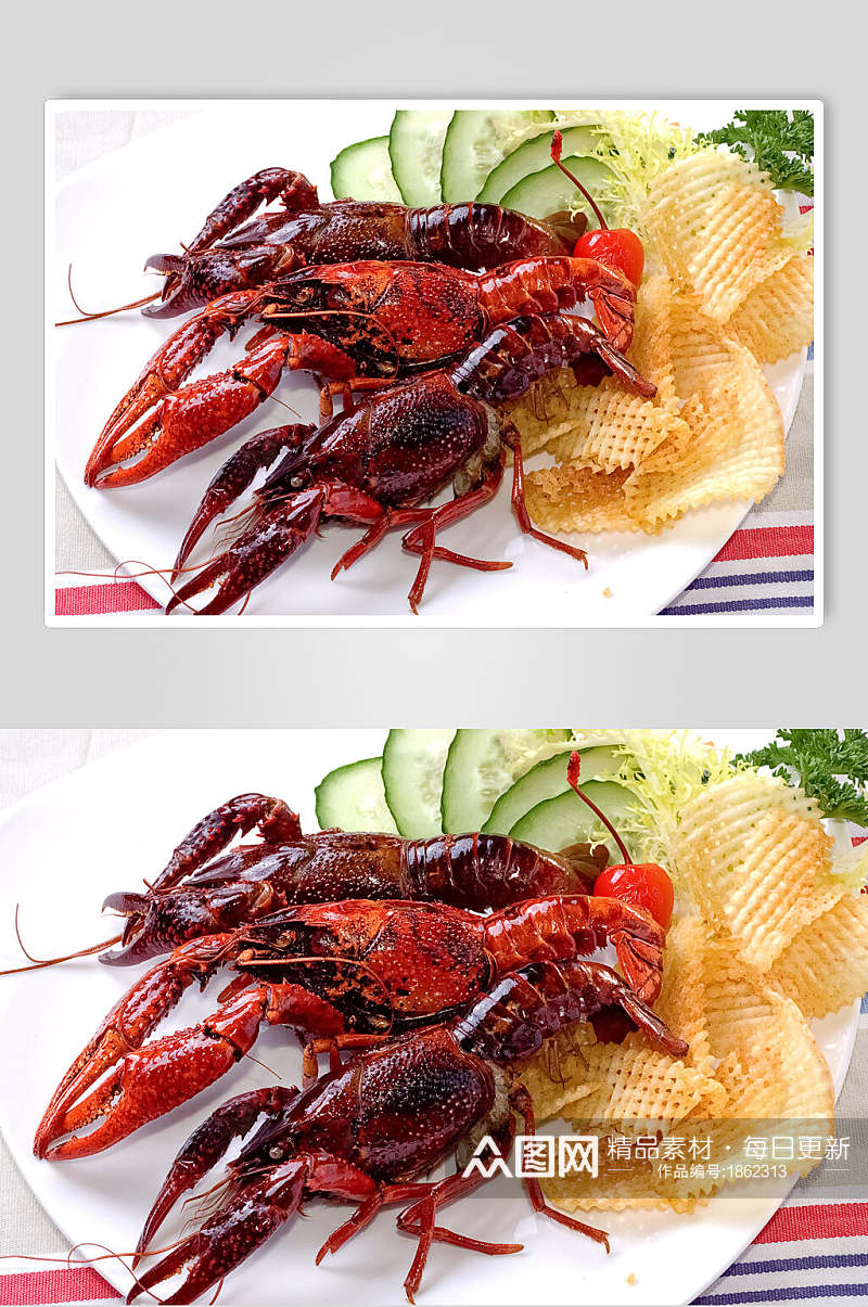 美味小龙虾摄影背景图片素材