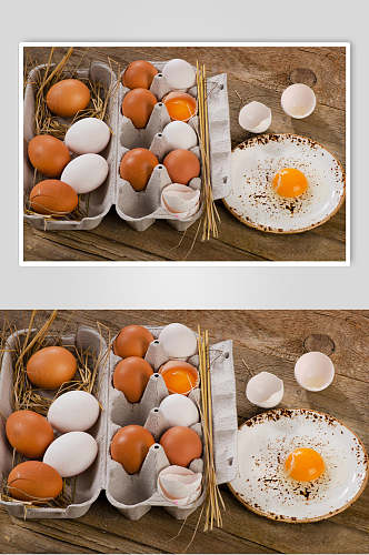 浓香农机土鸡蛋摄影图片