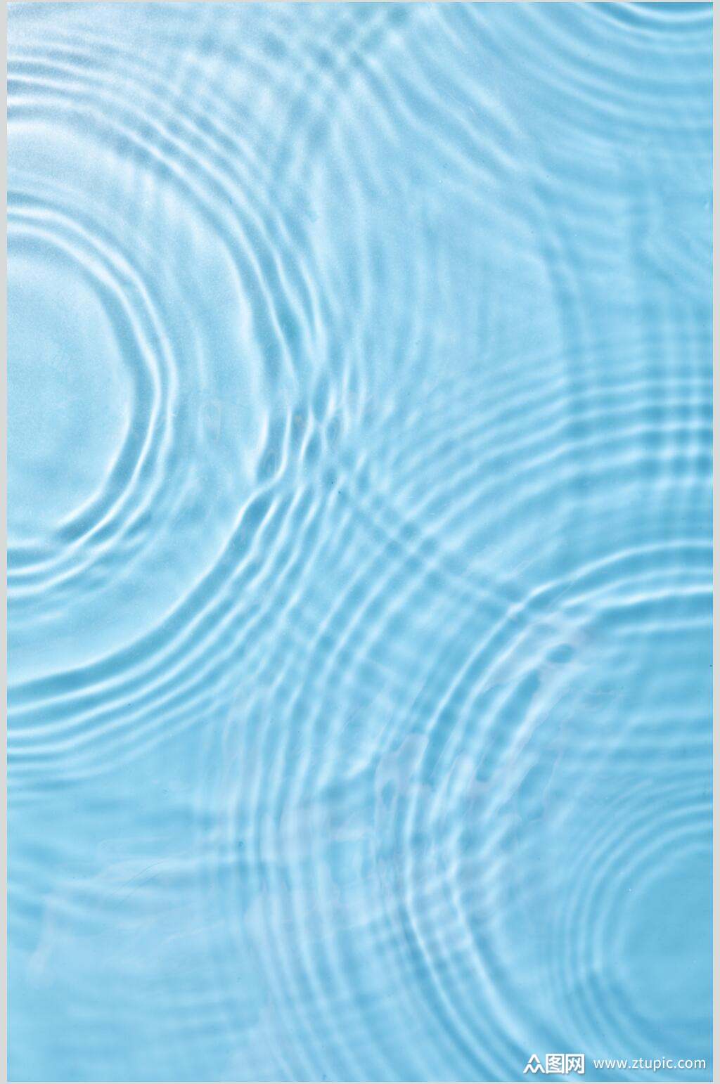蓝色水面波浪波纹高清图片