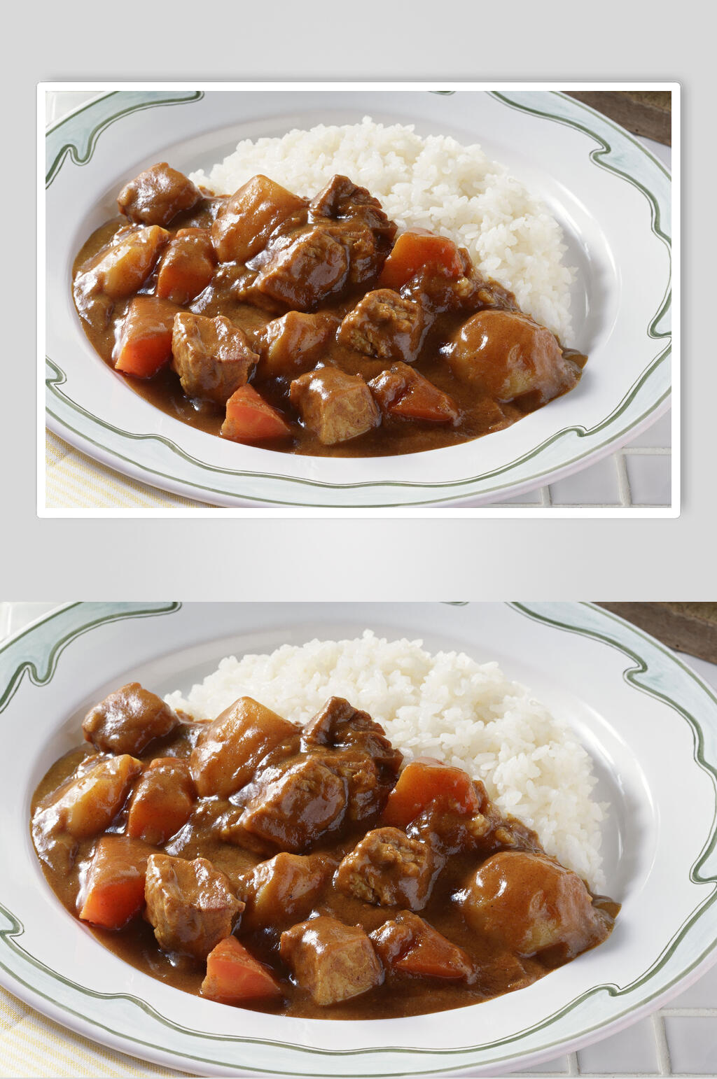 红烧卤肉饭图片素材