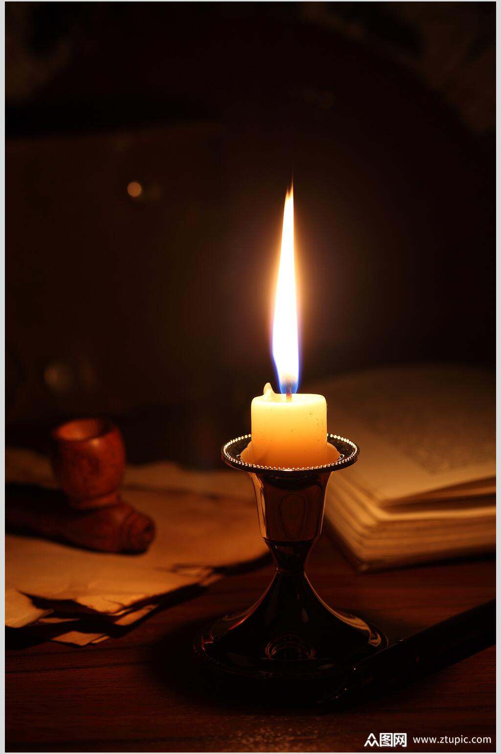 原生烛光蜡烛摄影背景图片