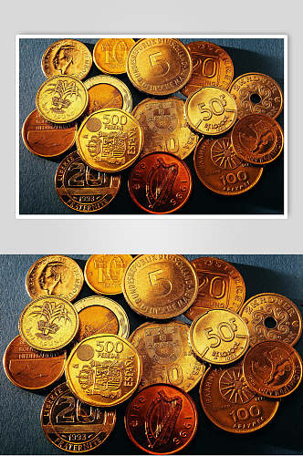 金融金币交流摄影背景图片