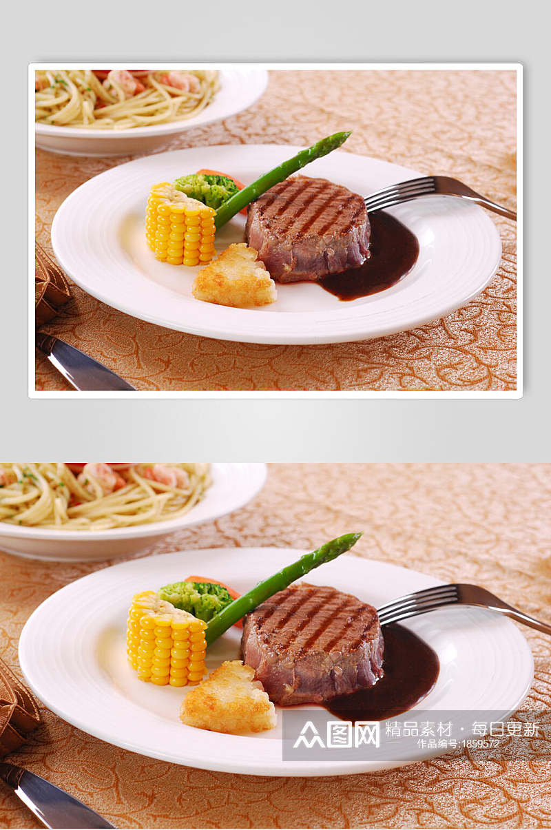 西餐腓力牛排食品高清图片素材