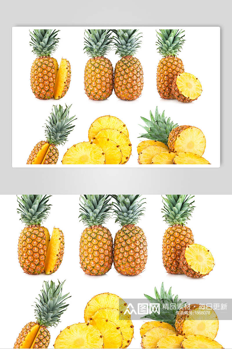 有机菠萝摄影背景图片素材