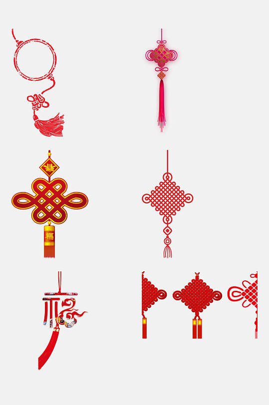 中式创意大气中国结免抠设计元素